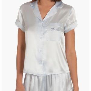 Nwt In Bloom Satin Mrs. Pj Set